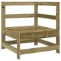 Corner sofa with cushions made of impregnated pine wood by vidaXL, Modular outdoor sofas - Ref: Foro24-825547, Price: 138,63 ...