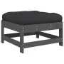 Garden stool with solid gray pine wood cushion by vidaXL, Modular outdoor sofas - Ref: Foro24-825557, Price: 65,73 €, Discoun...