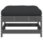 Garden stool with solid gray pine wood cushion by vidaXL, Modular outdoor sofas - Ref: Foro24-825557, Price: 66,50 €, Discoun...