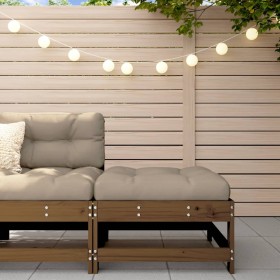 Garden stool with solid pine wood honey brown cushion. by vidaXL, Modular outdoor sofas - Ref: Foro24-825558, Price: 89,78 €,...