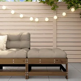Garden stool with solid pine wood honey brown cushion. by vidaXL, Modular outdoor sofas - Ref: Foro24-825558, Price: 88,69 €,...