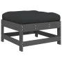 Garden stools with cushions 2 pcs solid pine wood gray by vidaXL, Modular outdoor sofas - Ref: Foro24-825585, Price: 128,28 €...