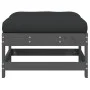 Garden stools with cushions 2 pcs solid pine wood gray by vidaXL, Modular outdoor sofas - Ref: Foro24-825585, Price: 128,28 €...