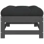 Garden stools with cushions 2 pcs solid pine wood gray by vidaXL, Modular outdoor sofas - Ref: Foro24-825585, Price: 128,28 €...