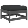 Garden stools with cushions 2 pcs solid pine wood gray by vidaXL, Modular outdoor sofas - Ref: Foro24-825585, Price: 128,28 €...