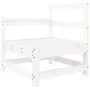 Garden armchair with solid white pine wood cushions by vidaXL, Modular outdoor sofas - Ref: Foro24-825570, Price: 106,66 €, D...