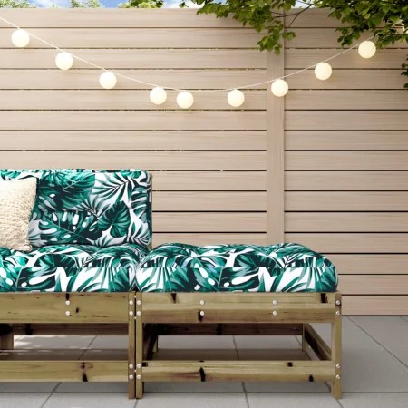 Garden stool with impregnated pine wood cushion by vidaXL, Modular outdoor sofas - Ref: Foro24-825561, Price: 62,29 €, Discou...