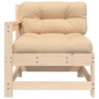 Garden armchair with solid pine wood cushions by vidaXL, Modular outdoor sofas - Ref: Foro24-825569, Price: 92,20 €, Discount: %