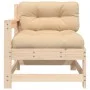 Garden armchair with solid pine wood cushions by vidaXL, Modular outdoor sofas - Ref: Foro24-825569, Price: 91,33 €, Discount: %