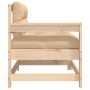 Garden armchair with solid pine wood cushions by vidaXL, Modular outdoor sofas - Ref: Foro24-825569, Price: 92,20 €, Discount: %