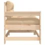 Garden armchair with solid pine wood cushions by vidaXL, Modular outdoor sofas - Ref: Foro24-825569, Price: 91,33 €, Discount: %