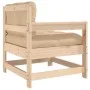 Garden armchair with solid pine wood cushions by vidaXL, Modular outdoor sofas - Ref: Foro24-825569, Price: 91,33 €, Discount: %