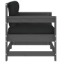 Garden armchairs with cushions 2 units solid gray pine wood by vidaXL, Modular outdoor sofas - Ref: Foro24-825564, Price: 215...