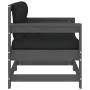 Garden armchairs with cushions 2 units solid gray pine wood by vidaXL, Modular outdoor sofas - Ref: Foro24-825564, Price: 212...