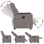 Sillón reclinable eléctrico tela gris taupé