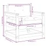 Garden armchairs with cushions 2 units solid gray pine wood by vidaXL, Modular outdoor sofas - Ref: Foro24-825564, Price: 212...