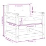 Garden armchairs and cushions 2 pcs solid wood Douglas fir by vidaXL, Modular outdoor sofas - Ref: Foro24-825567, Price: 153,...