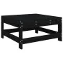 Garden stool with cushion solid black pine wood by vidaXL, Modular outdoor sofas - Ref: Foro24-825559, Price: 65,93 €, Discou...