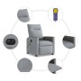 Sillón reclinable de masaje eléctrico tela gris claro