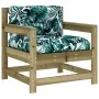Garden armchairs with cushions 2 pcs impregnated pine wood by vidaXL, Modular outdoor sofas - Ref: Foro24-825568, Price: 141,...