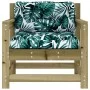 Garden armchairs with cushions 2 pcs impregnated pine wood by vidaXL, Modular outdoor sofas - Ref: Foro24-825568, Price: 141,...
