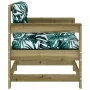 Garden armchairs with cushions 2 pcs impregnated pine wood by vidaXL, Modular outdoor sofas - Ref: Foro24-825568, Price: 141,...