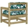 Garden armchairs with cushions 2 pcs impregnated pine wood by vidaXL, Modular outdoor sofas - Ref: Foro24-825568, Price: 141,...