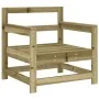 Garden armchairs with cushions 2 pcs impregnated pine wood by vidaXL, Modular outdoor sofas - Ref: Foro24-825568, Price: 141,...
