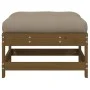 Gartenhocker mit Kissen 2 Stück honigbraunes Kiefernholz von vidaXL, Modulare Sofas für den Außenbereich - Ref: Foro24-825586...