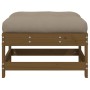 Gartenhocker mit Kissen 2 Stück honigbraunes Kiefernholz von vidaXL, Modulare Sofas für den Außenbereich - Ref: Foro24-825586...