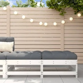 Garden stools with cushions 2 pcs solid white pine wood by vidaXL, Modular outdoor sofas - Ref: Foro24-825584, Price: 144,68 ...