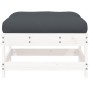 Garden stools with cushions 2 pcs solid white pine wood by vidaXL, Modular outdoor sofas - Ref: Foro24-825584, Price: 146,48 ...