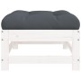 Garden stools with cushions 2 pcs solid white pine wood by vidaXL, Modular outdoor sofas - Ref: Foro24-825584, Price: 146,48 ...