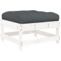 Garden stools with cushions 2 pcs solid white pine wood by vidaXL, Modular outdoor sofas - Ref: Foro24-825584, Price: 144,68 ...
