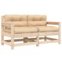 Garden armchairs with cushions 2 pcs solid pine wood by vidaXL, Modular outdoor sofas - Ref: Foro24-825590, Price: 161,20 €, ...