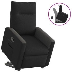 Sillón reclinable elevable tela negro Sillón reclinable elevable tela negro