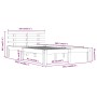 Weißes Massivholzbettgestell King Size 150x200 cm von vidaXL, Betten und Lattenroste - Ref: Foro24-814760, Preis: 142,83 €, R...