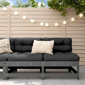 Central sofas with cushions 2 pcs solid gray pine wood by vidaXL, Modular outdoor sofas - Ref: Foro24-825578, Price: 138,81 €...