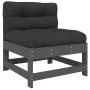 Central sofas with cushions 2 pcs solid gray pine wood by vidaXL, Modular outdoor sofas - Ref: Foro24-825578, Price: 138,81 €...