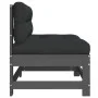 Central sofas with cushions 2 pcs solid gray pine wood by vidaXL, Modular outdoor sofas - Ref: Foro24-825578, Price: 138,81 €...