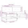 Central sofas with cushions 2 pcs solid gray pine wood by vidaXL, Modular outdoor sofas - Ref: Foro24-825578, Price: 138,81 €...
