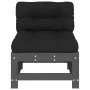 Central sofa with solid pine wood cushions in gray. by vidaXL, Modular outdoor sofas - Ref: Foro24-825662, Price: 115,02 €, D...