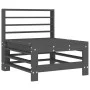 Central sofa with solid pine wood cushions in gray. by vidaXL, Modular outdoor sofas - Ref: Foro24-825662, Price: 115,02 €, D...