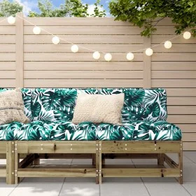 Central sofas with cushions 2 pcs impregnated pine wood by vidaXL, Modular outdoor sofas - Ref: Foro24-825582, Price: 130,55 ...
