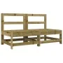 Central sofas with cushions 2 pcs impregnated pine wood by vidaXL, Modular outdoor sofas - Ref: Foro24-825582, Price: 130,55 ...