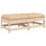Garden stools with cushions 2 pcs solid pine wood by vidaXL, Modular outdoor sofas - Ref: Foro24-825583, Price: 91,05 €, Disc...