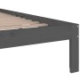 Gray solid wood bed frame King Size 150x200 cm by vidaXL, Beds and slatted bases - Ref: Foro24-814761, Price: 156,37 €, Disco...