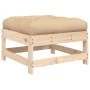 Garden stools with cushions 2 pcs solid pine wood by vidaXL, Modular outdoor sofas - Ref: Foro24-825583, Price: 91,05 €, Disc...