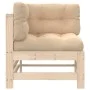 Ecksofa mit Kissen aus massivem Kiefernholz von vidaXL, Modulare Sofas für den Außenbereich - Ref: Foro24-825653, Preis: 104,...
