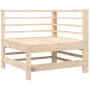 Ecksofa mit Kissen aus massivem Kiefernholz von vidaXL, Modulare Sofas für den Außenbereich - Ref: Foro24-825653, Preis: 104,...
